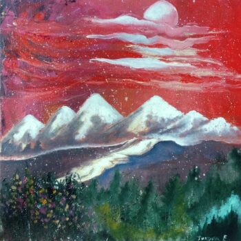 Berge mit Schnee